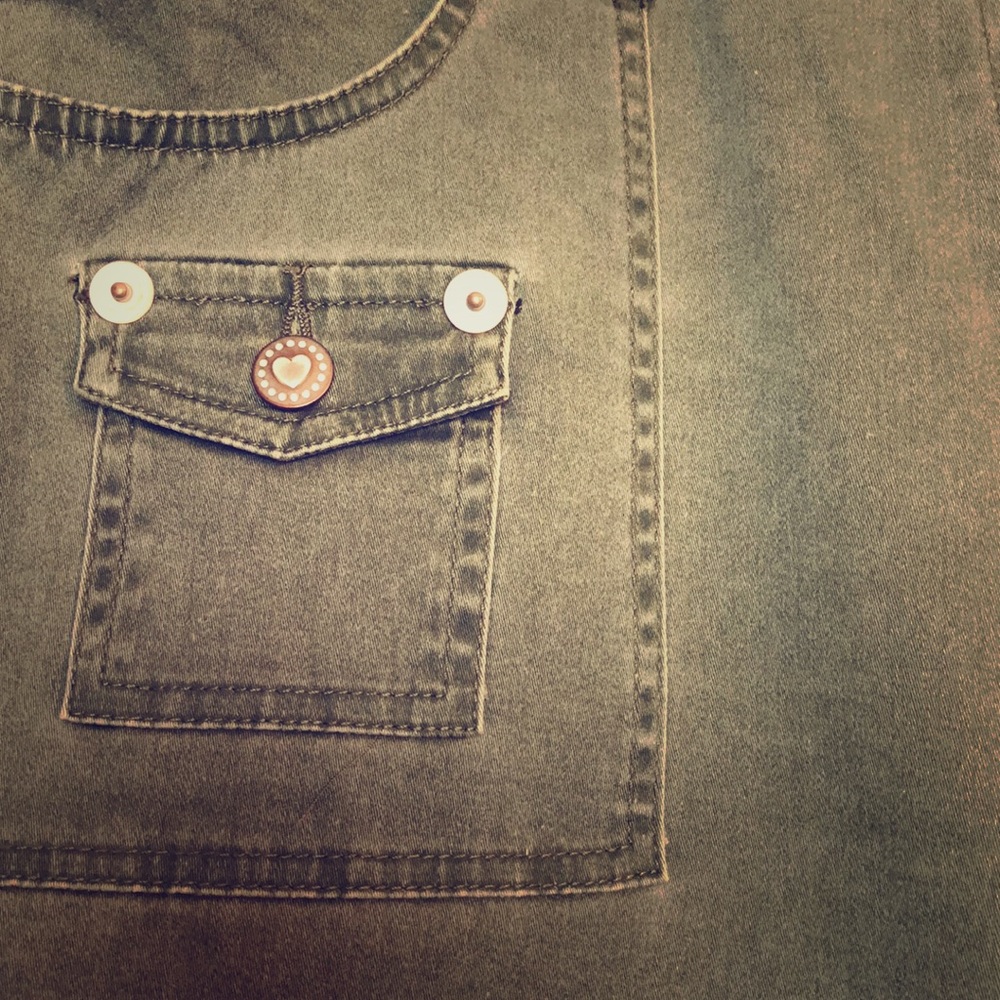 Plus size green jeans